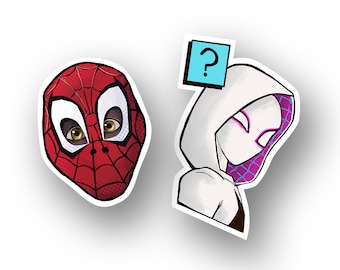 Spider Gwen or Miles Sticker, Vinyl Sticker, Weatherproof, Fan Art
