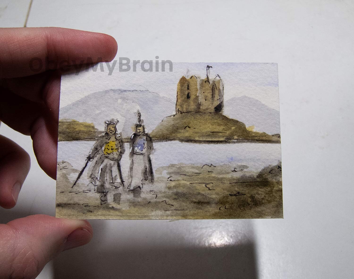 ACEO PRINT Artystyczna karta kolekcjonerska Monty Python Silly Kaniggits ATC