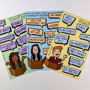 Conjunto de imanes, Habla como un Dungeon Master, Frase clave, Rol crítico, Dimensión 20, DnD