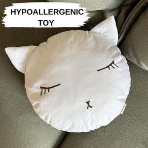 Hypoallergenic Toy Cat Pillow Toy Soft Cotton Cushion Dopamine Decor Living Room Handmade Sofa Throw Pillow Hypoallergenic Scattered Cushion