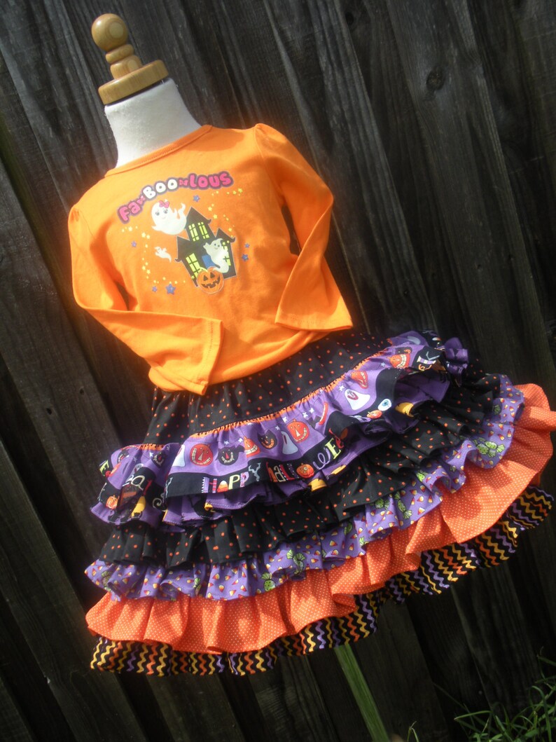 Shop Closing Ready to Ship Custom Boutique Halloween 6 Ruffle full 12 inches Girl 3 4 5 image 1