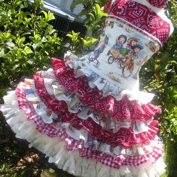 Private listing for Anna Perez Custom Boutique Cow Girl 2 Piece Nie Nie Set