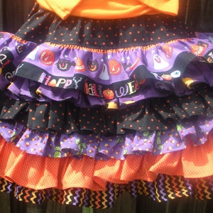 Shop Closing Ready to Ship Custom Boutique Halloween 6 Ruffle full 12 inches Girl 3 4 5 image 3