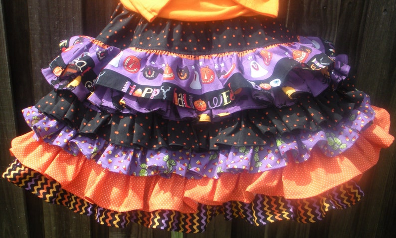 Shop Closing Ready to Ship Custom Boutique Halloween 6 Ruffle full 12 inches Girl 3 4 5 image 3