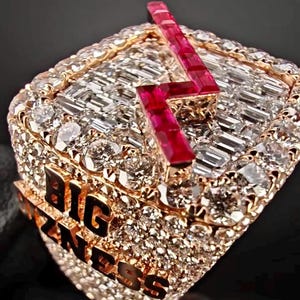 Custom Iced Out Championship Ring Men’s Hip Hop Bling Jewelry 925 Sterling Silver VVS Moissanite Personalized Statement Jewelry,Hip Hop Ring