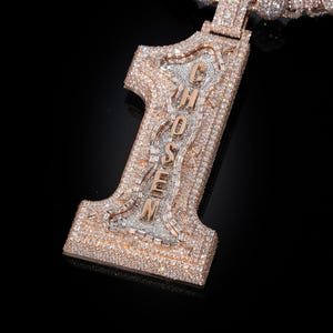 Custom Iced Out Hip Hop Pendant | Chunky Moissanite Jewelry | Handmade 925 Silver & 10K Gold Necklace
