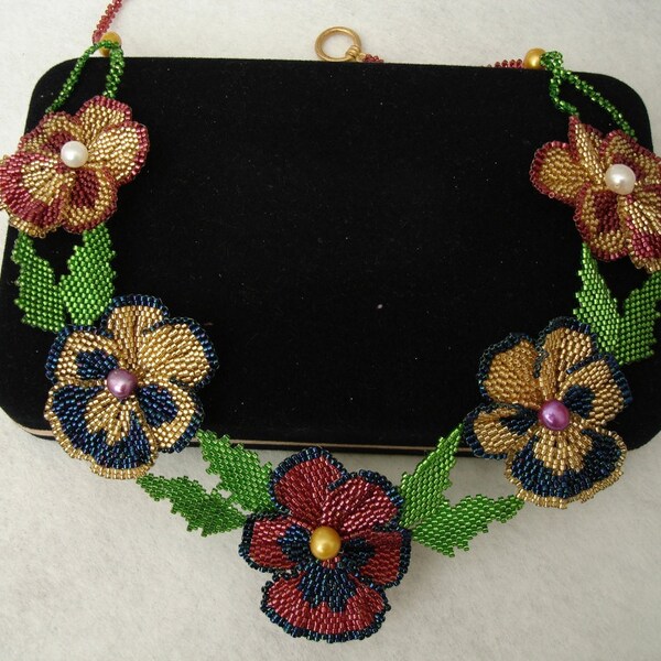 Pansy Necklace Etsy