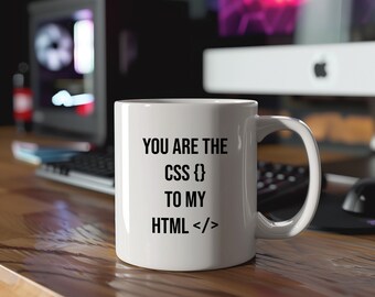 Tazza da CSS a HTML, regalo per sviluppatori, tazza da caffè in ceramica