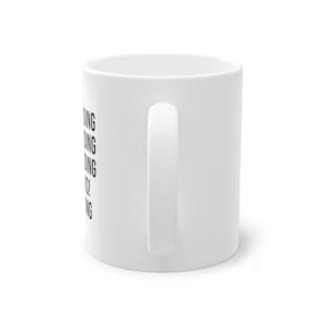 0.33L mug featuring the witty phrase "I hate coding, it works, I love coding"