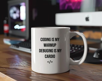 Taza de cardio con depuración de codificación, regalo para ingeniero de software