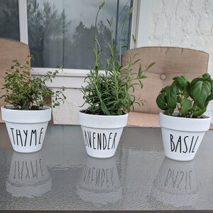 Rae Dunn Inspired Vinyl Decals for Pots, Custom Vinyl Pot Decals, Farmhouse Inspired, Rae Dunn Inspired