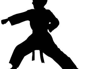 Karate Boy Window Decal