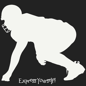 Linebacker Football Player Decal for your Locker, Car,  Window, Mirror, Door--Personalize your Life