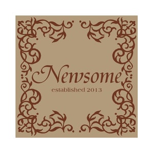 Family Name vinyl with scroll border