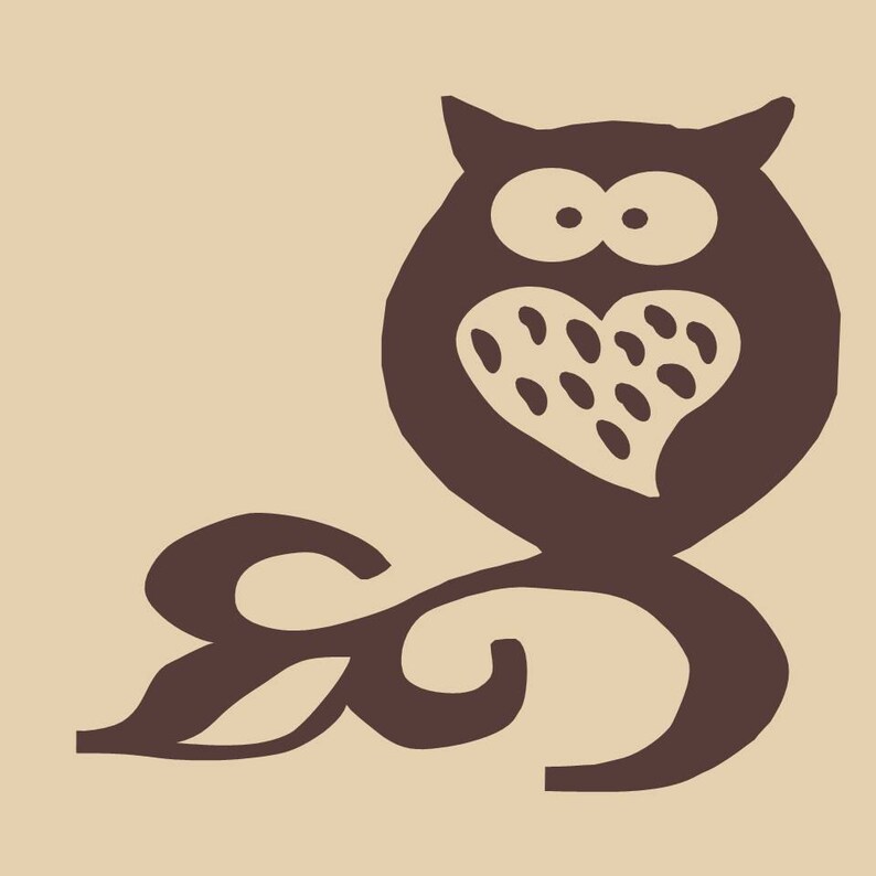 Owl Decal Sticker for Your Wall Etsy