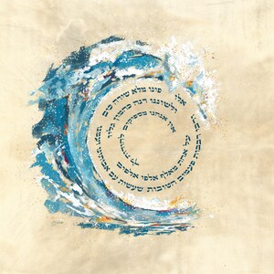 Nishmat Kol Chai, Thanksgiving Prayer, Gratitude, Appreciation, Spiritual Artwork, Meaningful Gift, Hebrew Jewish prayer, giclée print