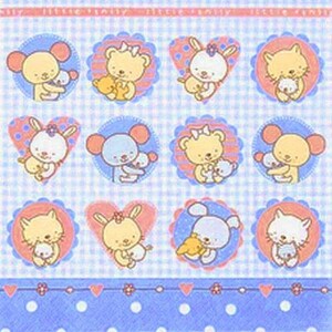 4 servilletas de decoupage, juego de 4 servilletas de papel, 33 x 33 cm (13 pulgadas), servilleta - animales lindos, dibujos animados para niños, servilleta