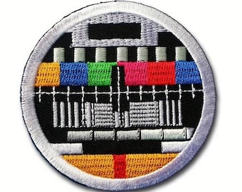 TV Retro Television Iron on Applique, Colorful Iron on Patch, Iron-on Application, 8x8cm
