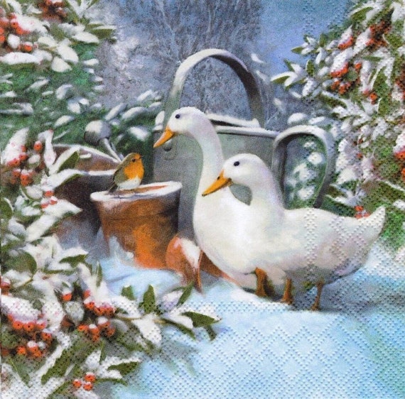 20 Servietten 'Vogel Im Wald' – 33x33 Cm, 3-lagig, Für Tischdeko, Basteln & Serviettentechnik