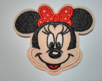 Minnie Mouse opstrijkappliqué, Minnie opstrijkpatch, opstrijkapplicatie voor kinderen, 8,8 x 8 cm