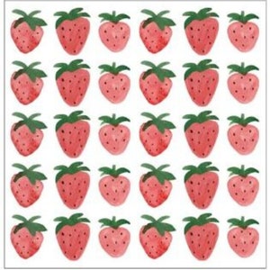 Stickers fraises rouges, stickers fruits rouges mignons