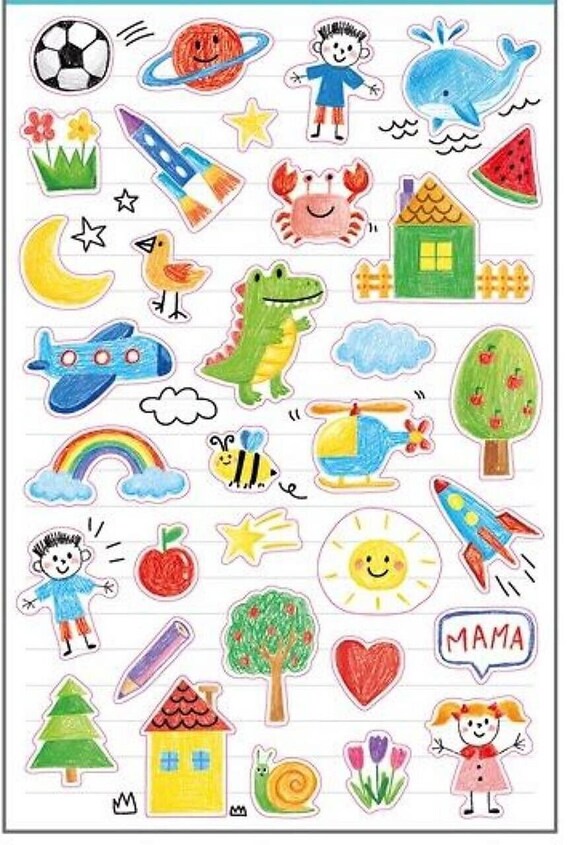 10 fogli di adesivi decorativi, adesivi autoadesivi per scrapbooking, lettere, adesivi in lamina