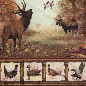 4pcs Servilletas Decoupage, Juego de 4 Servilletas de Papel, 33x33cm (13 pulgadas), Servilleta - Animales del Bosque, Animales Salvajes, Servilleta de Caza