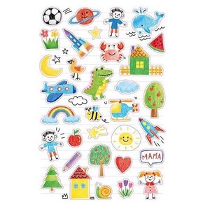 Kleurrijke sticker Happy Funny Pictures, zelfklevende stickers feestdagen
