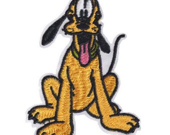 Pluto Hund Bügelbild, süsser Hund Bügelbild, Kinder Applikation, 8 x 6 cm