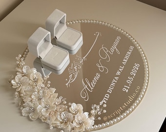 Wedding Ring Plate | Bespoke Nikkah Plate