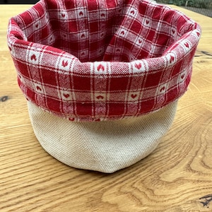 Reversible basket made of fabric, fabric basket, storage, utensil, reversible basket, organizer, gift item, souvenir