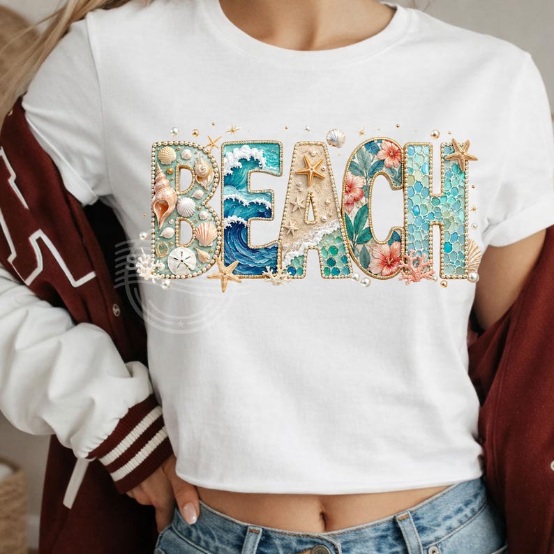 Beach PNG Design, Coastal Sublimation Graphic, Summer Ocean Word ArtVacation PNG,  Beach Life PNG (Digital Download)