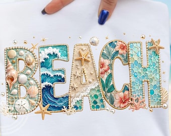 Beach PNG Design, Coastal Sublimation Graphic, Summer Ocean Word ArtVacation PNG,  Beach Life PNG (Digital Download)