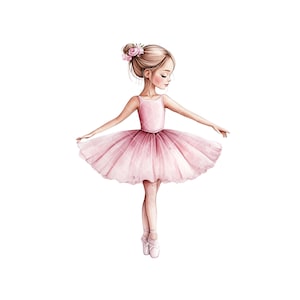 Può includere: Una bambina con un tutù rosa e scarpette da ballet posa con le braccia distese. Indossa una corona di fiori tra i capelli.