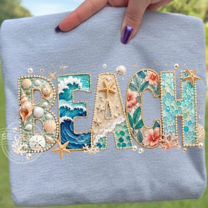 Beach PNG Design, Coastal Sublimation Graphic, Summer Ocean Word ArtVacation PNG,  Beach Life PNG (Digital Download)