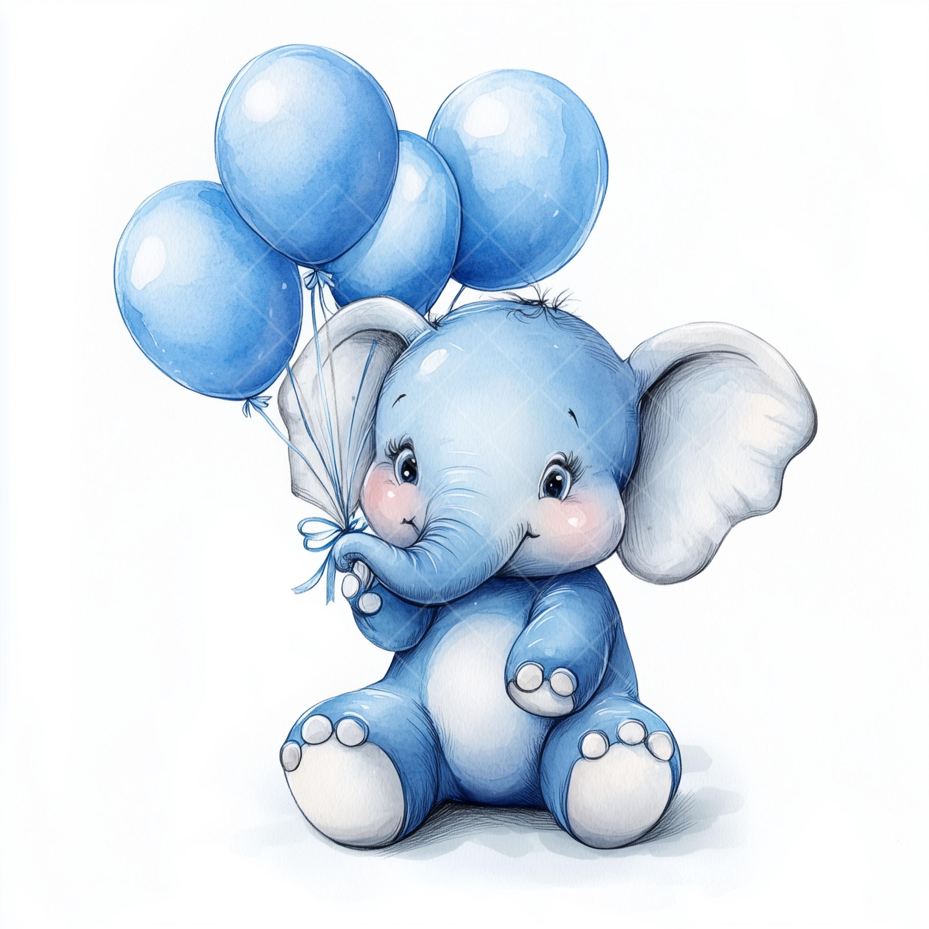 Baby Animal Clipart Bundle: Watercolor Nursery Art (digital Download ...
