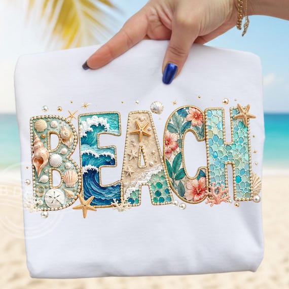 Beach PNG Design, Coastal Sublimation Graphic, Summer Ocean Word ArtVacation PNG,  Beach Life PNG (Digital Download)