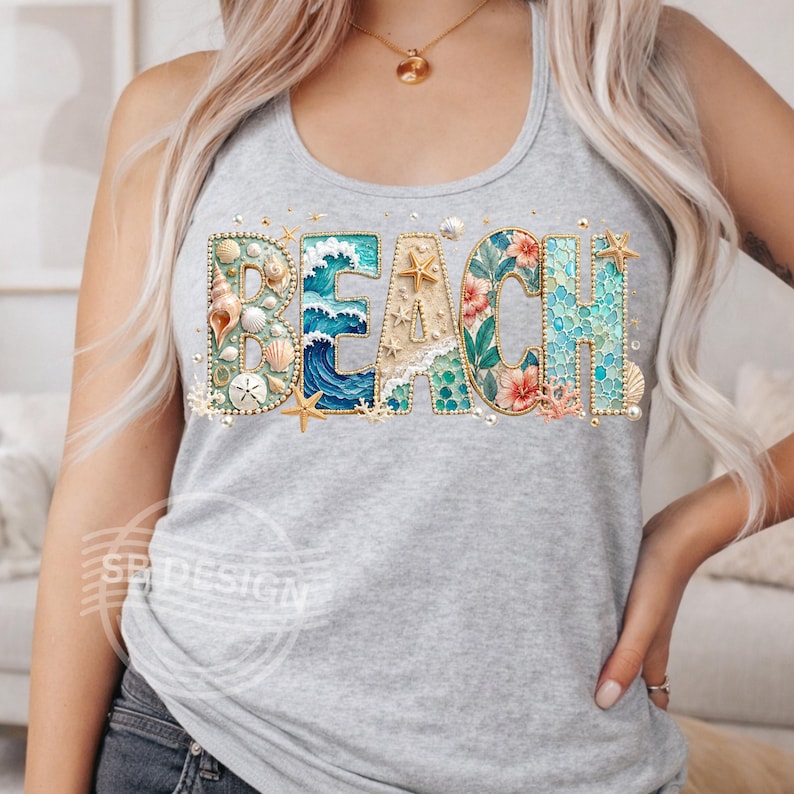 Beach PNG Design, Coastal Sublimation Graphic, Summer Ocean Word ArtVacation PNG,  Beach Life PNG (Digital Download)