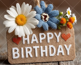 Paquete de 25 imágenes prediseñadas JPG de Feliz Cumpleaños. Gráficos de cumpleaños para descarga digital. Elementos imprimibles. Ilustraciones para fiestas. Uso comercial.