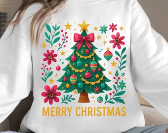 Árvore de Natal PNG Design: Clipart de Feliz Natal, Gráfico de Sublimação (Download Digital)