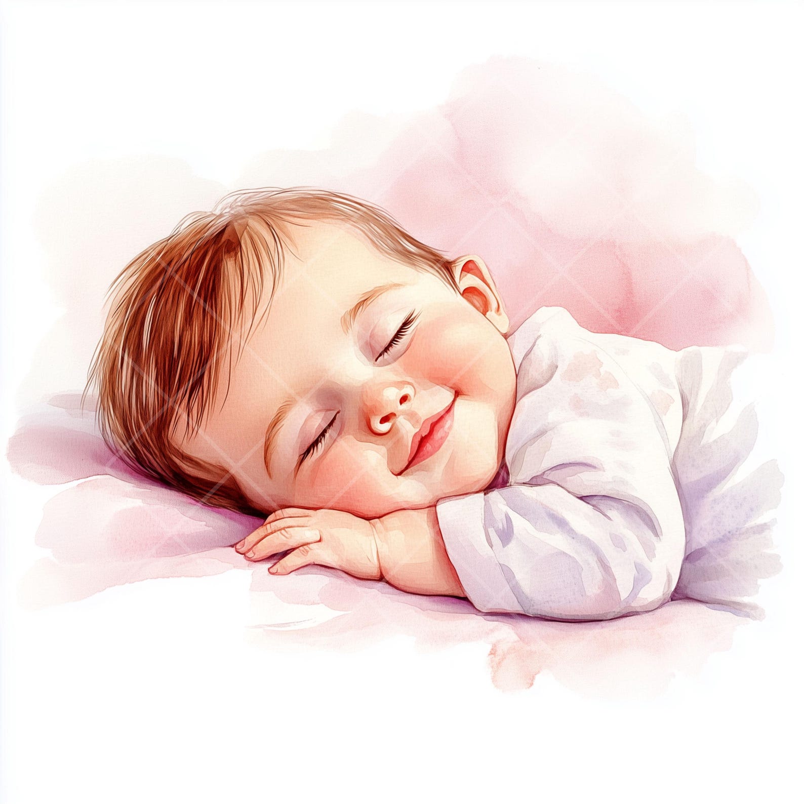 Baby Sleep Clipart: Watercolor Nursery Decor (digital Download) - Etsy
