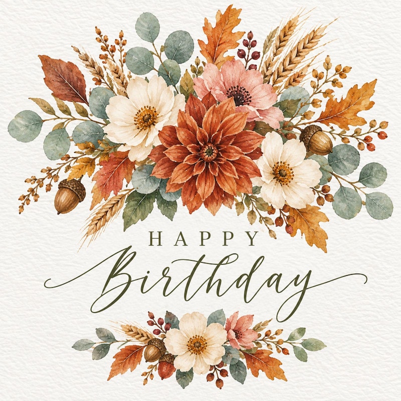 Autumn Birthday Free - Etsy UK