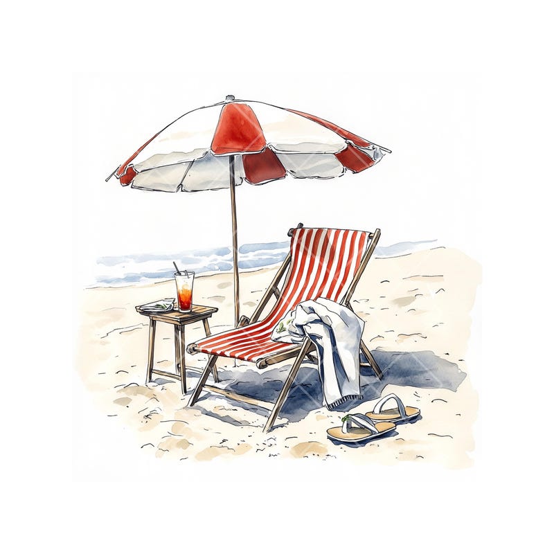 Watercolor Beach Umbrella Etsy watercolor-beach-umbrella-etsy