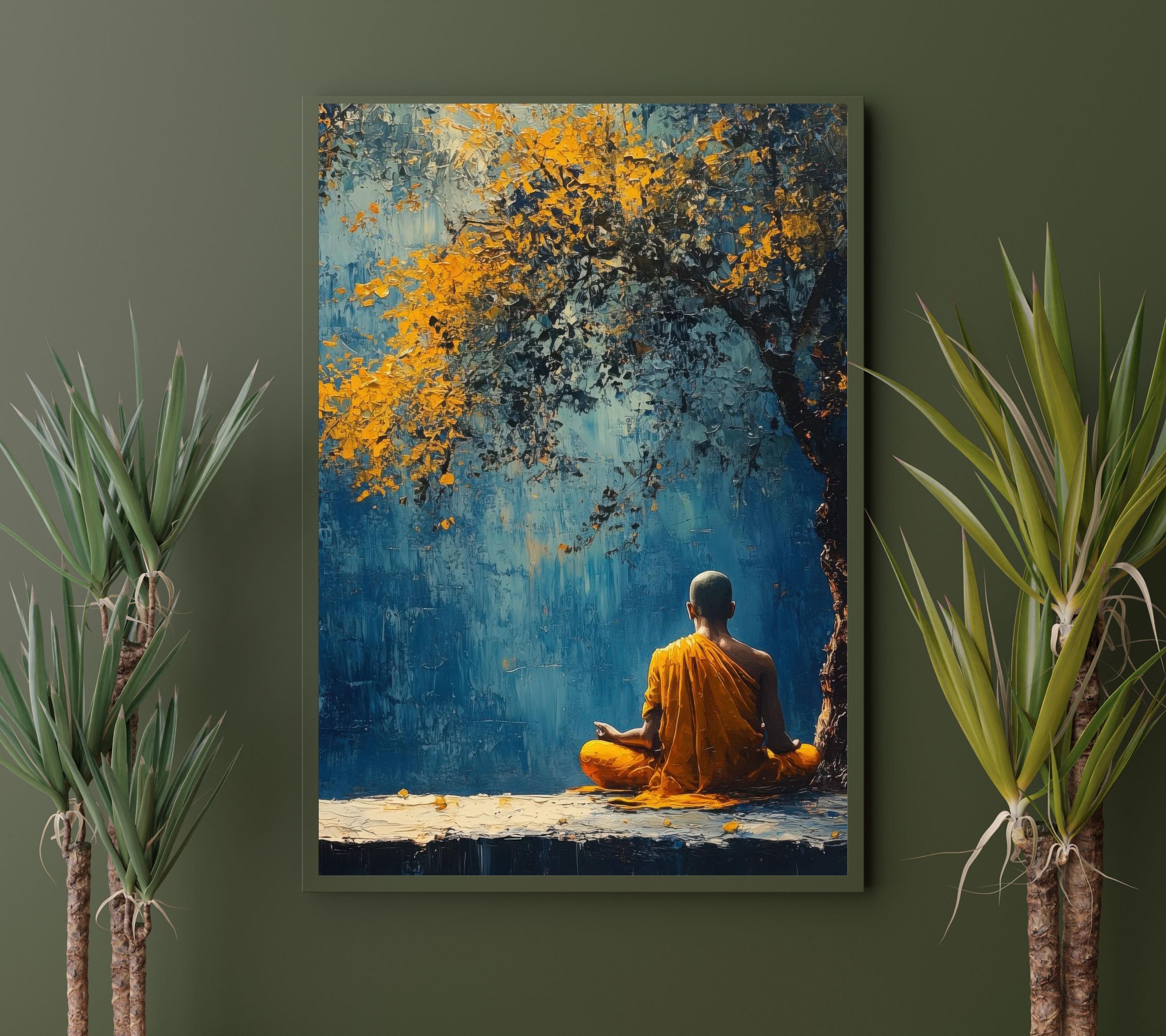 Zen Cee Zen Bodhi Tree Wall Art - Mindful Decor Print, Spiritual Digital ...