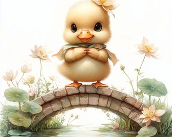 Set di clipart di anatre acquerellate: 15 anatroccoli JPG. Simpatiche illustrazioni di anatre per lavoretti, scrapbooking, download istantaneo, lavoretti di carta, anatre, cuccioli.