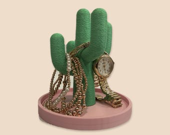 Cactus Ring Holder Jewelry Dish – Trinket Tray Organizer for Vanity
