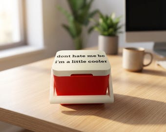 Mini Cooler Trinket Box, Desk Accessory, Office Gag Gift, Coworker Gift, AirPods Case