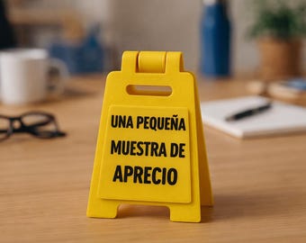 Una Pequeña Muestra De Aprecio, Letrero Pequeño de Agradecimiento, Regalo para Maestro Empleado Compañero, Detalle de Gracias