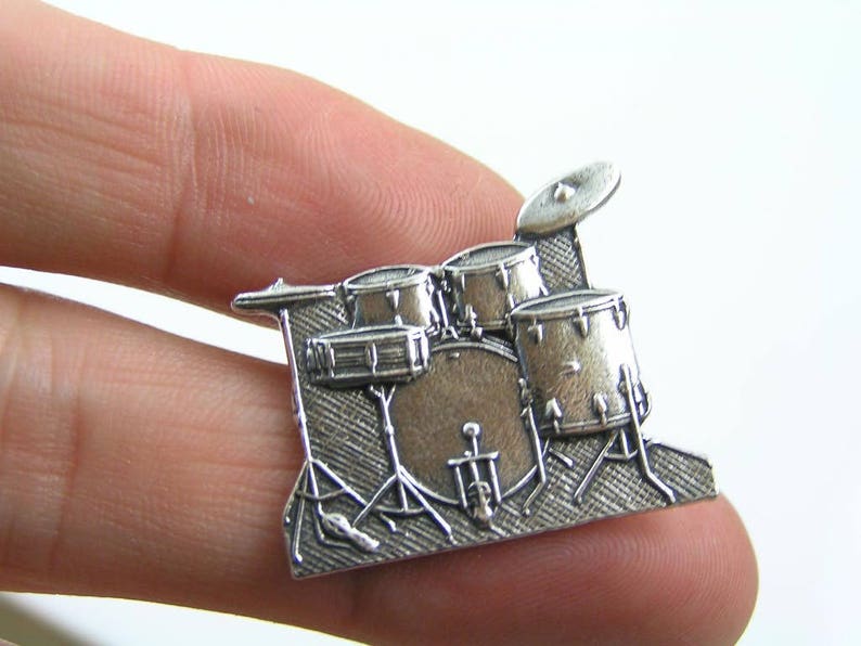 Drum Set Pin Drum Pin Drum Set Jewelry Musical Gift Etsy