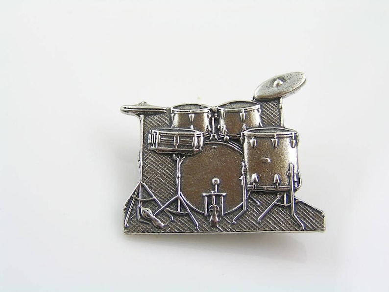 Drum Set Pin Drum Pin Drum Set Jewelry Musical Gift Etsy